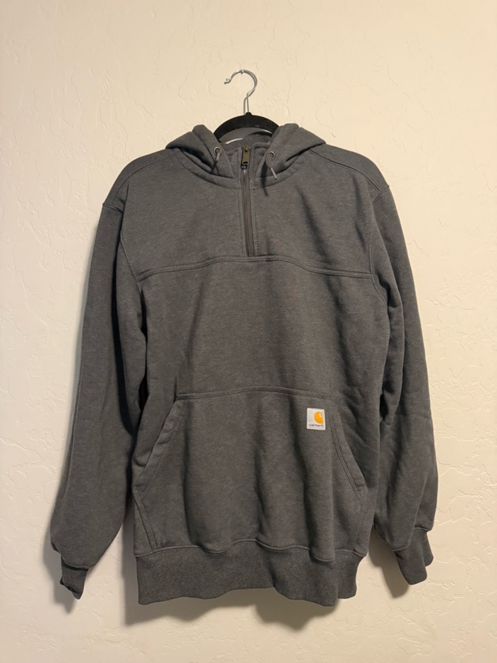 Carhartt Charcoal Quarter-Zip Pullover Hoodie
